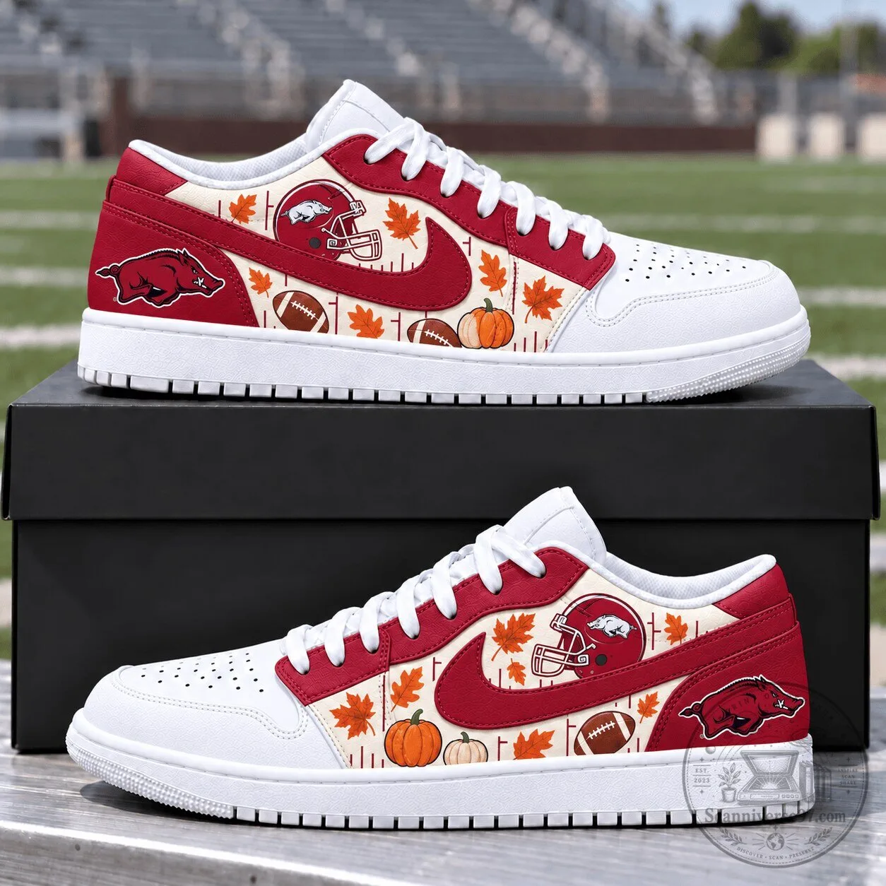 Arkansas Razorbacks Fall Vibe Air Jordan 1 Low Sneakers