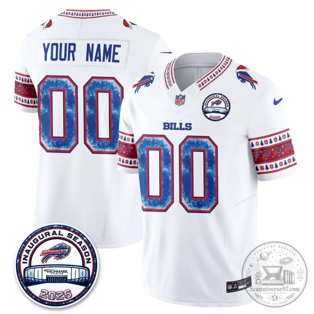 Buffalo Bills Christmas Edition Inaugural Season Football Jersey 48 Buffalo Bills Christmas Edition Inaugural Season Football Jersey