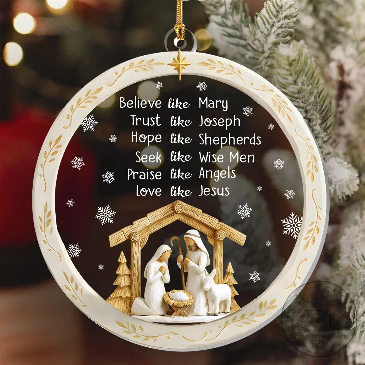 Nativity Scene Believe Like Mary Trust Like Joseph Christmas Ornament 11 Nativity Scene Believe Like Mary Trust Like Joseph Christmas Ornament