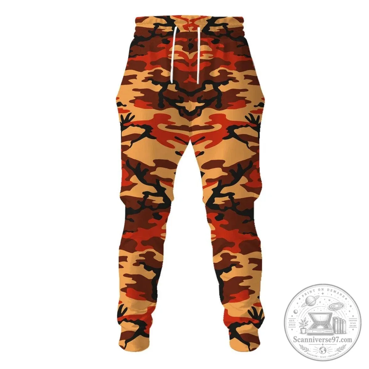 Red Brown Flecktarn German World War II Camouflage Hoodie and Pants Set 17 Red Brown Flecktarn German World War II Camouflage Hoodie and Pants Set