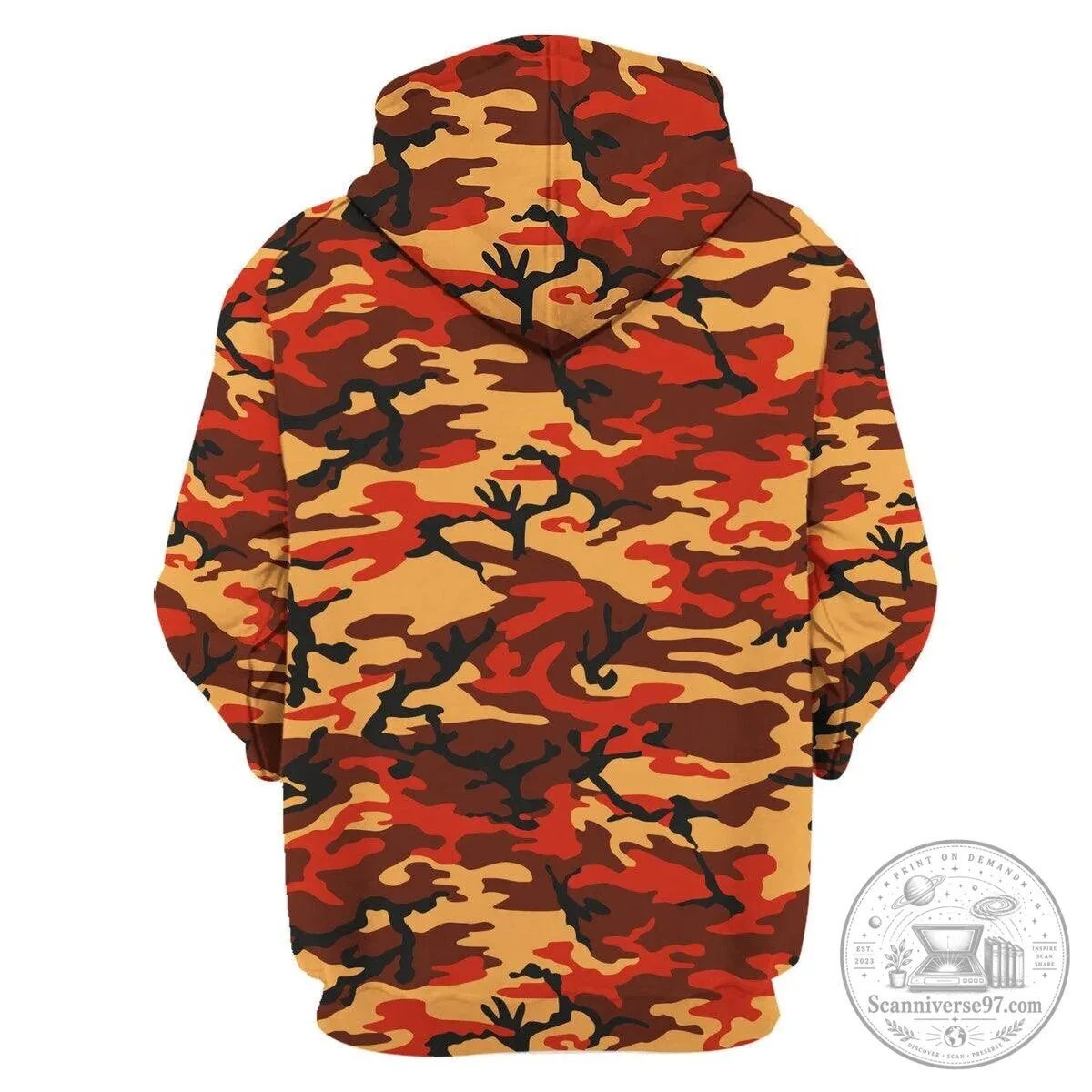 Red Brown Flecktarn German World War II Camouflage Hoodie and Pants Set 18 Red Brown Flecktarn German World War II Camouflage Hoodie and Pants Set