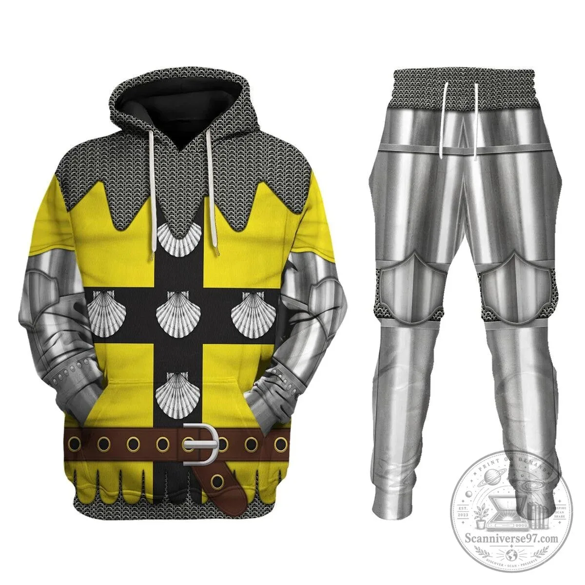 Jean III de Grailly Knight Templar Chainmail Armor Costume Hoodie 12 Jean III de Grailly Knight Templar Chainmail Armor Costume Hoodie