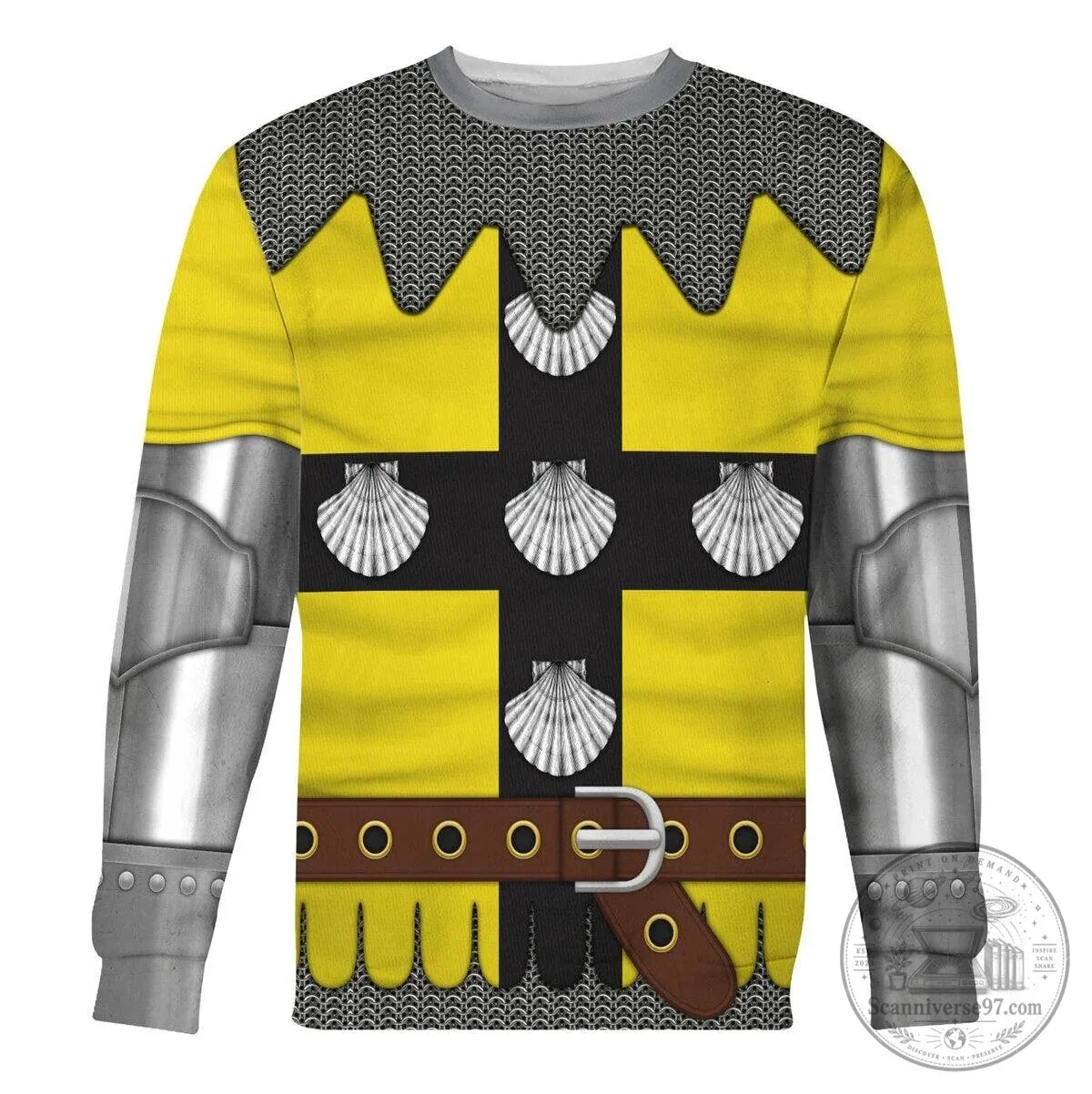Jean III de Grailly Knight Templar Chainmail Armor Costume Hoodie 14 Jean III de Grailly Knight Templar Chainmail Armor Costume Hoodie
