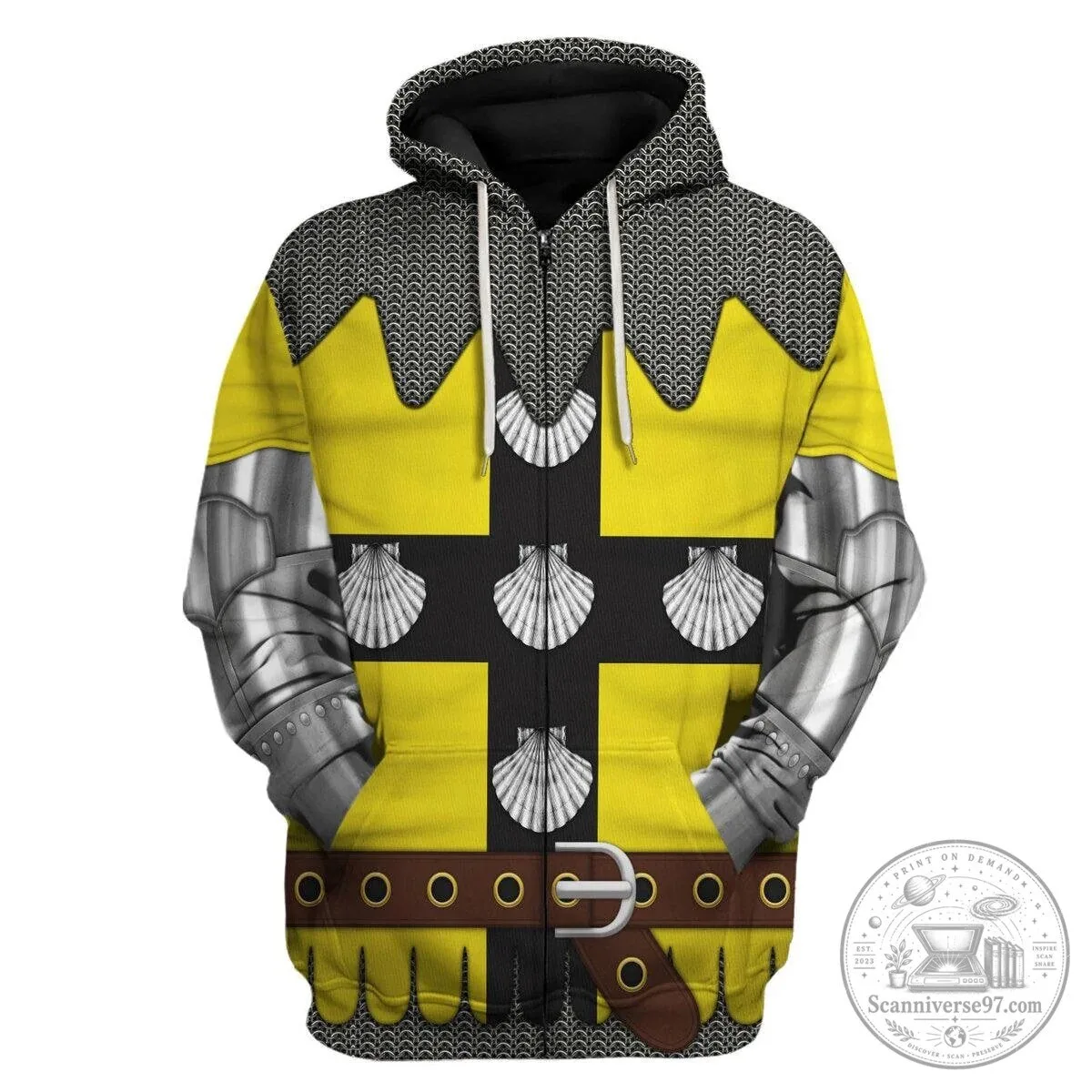Jean III de Grailly Knight Templar Chainmail Armor Costume Hoodie 16 Jean III de Grailly Knight Templar Chainmail Armor Costume Hoodie
