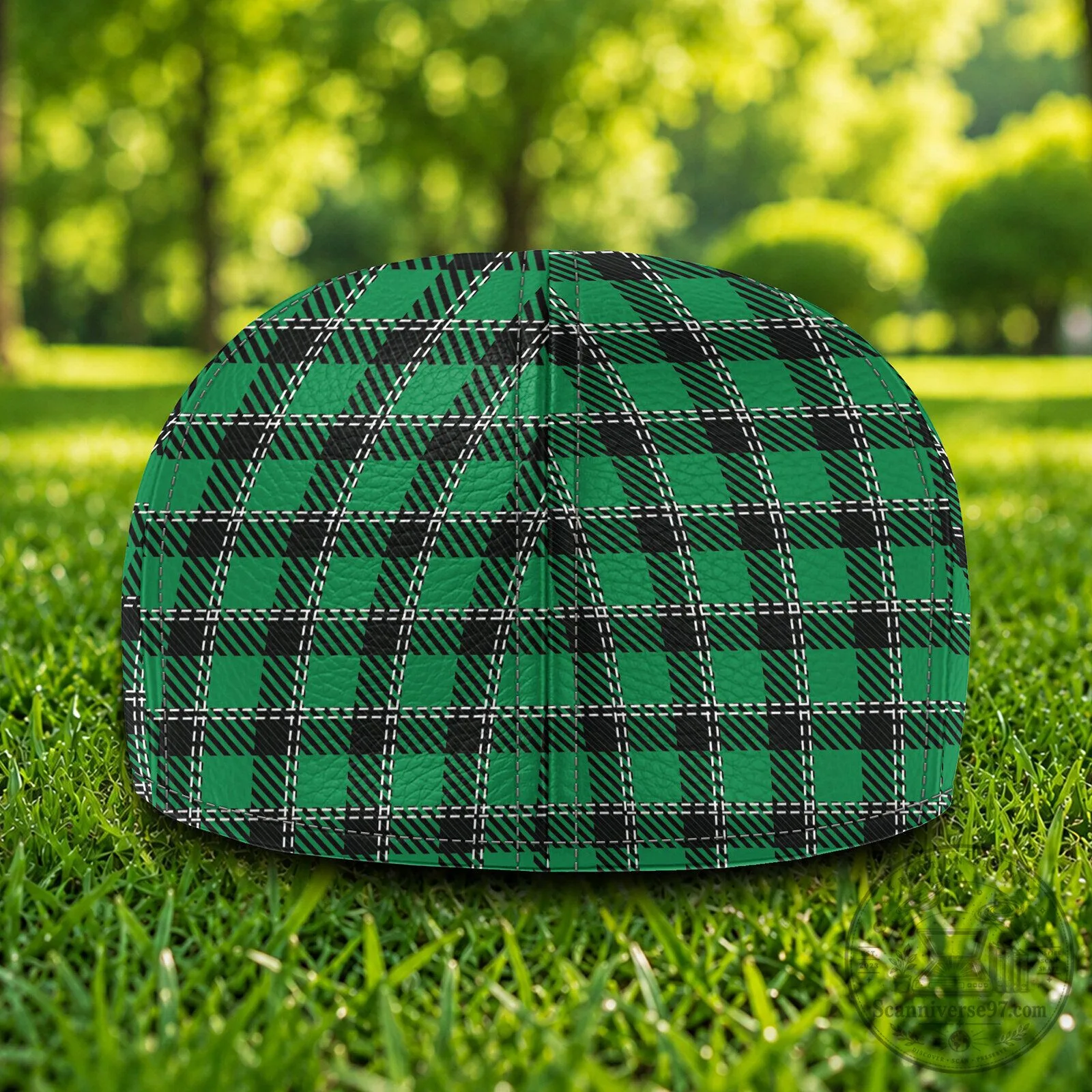 North Texas Mean Green Custom Name Green Plaid Ivy Cap 7 North Texas Mean Green Custom Name Green Plaid Ivy Cap
