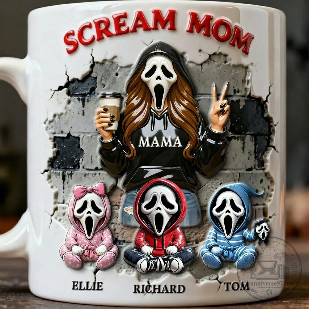 Scream Mom Personalized Ghostface Horror Movie Coffee Mug 5 Scream Mom Personalized Ghostface Horror Movie Coffee Mug
