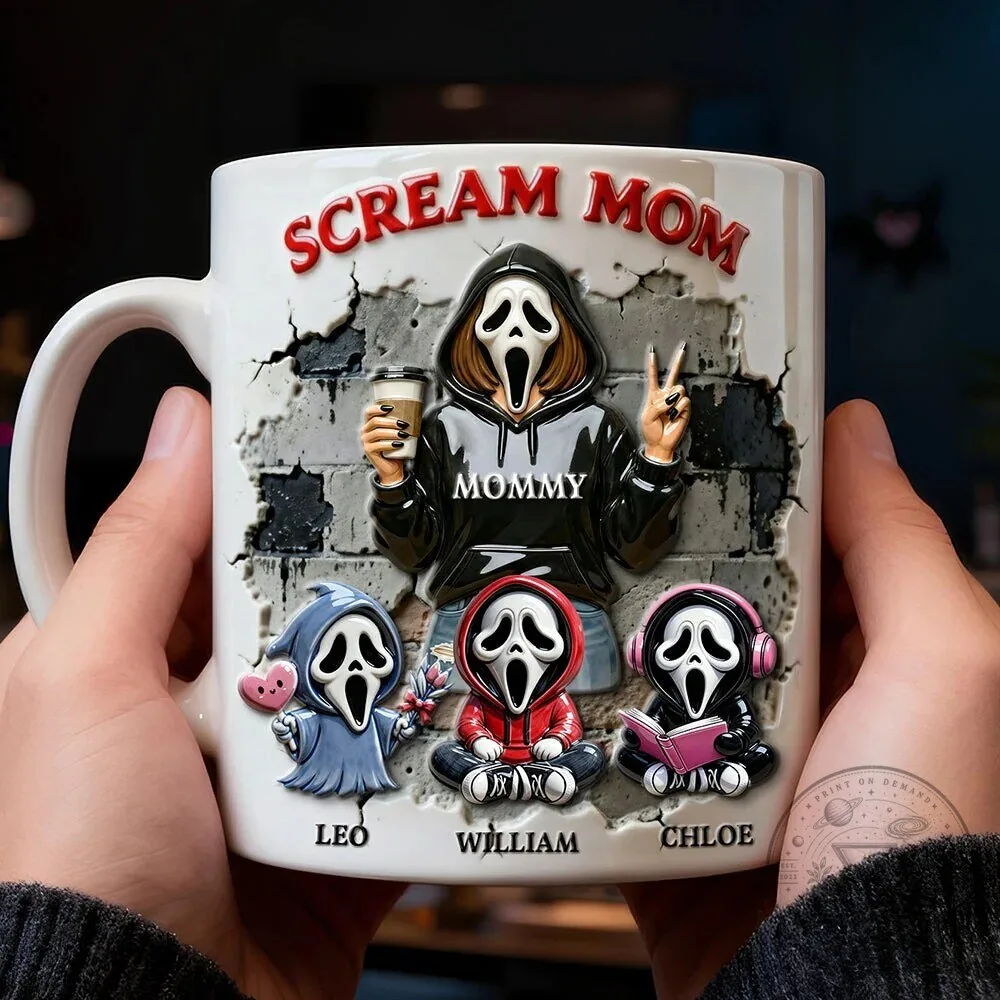 Scream Mom Personalized Ghostface Horror Movie Coffee Mug 6 Scream Mom Personalized Ghostface Horror Movie Coffee Mug