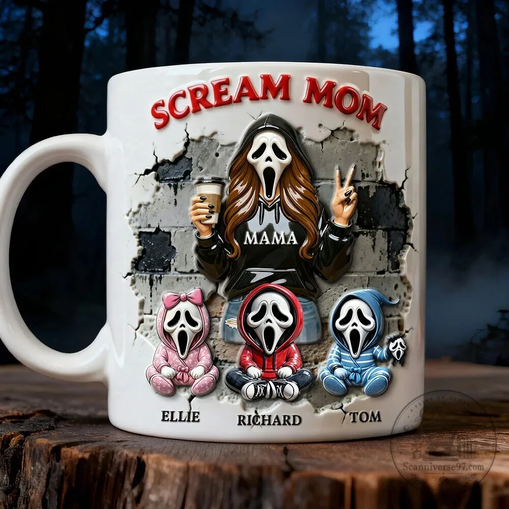 Scream Mom Personalized Ghostface Horror Movie Coffee Mug 7 Scream Mom Personalized Ghostface Horror Movie Coffee Mug