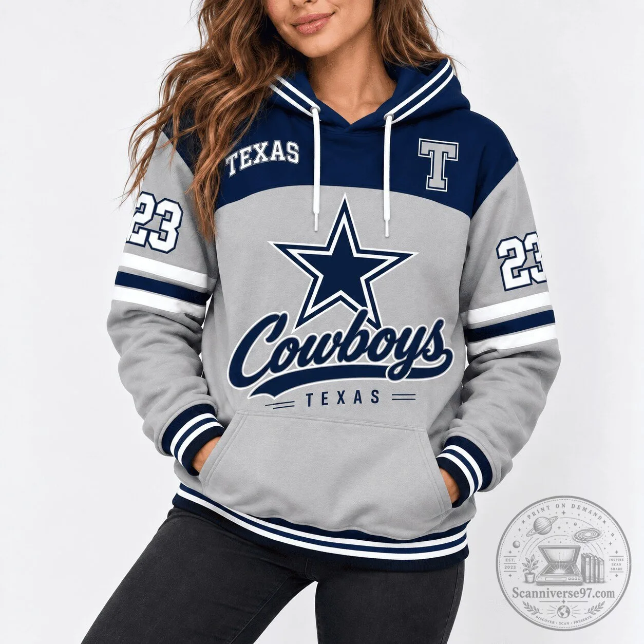 Dallas Cowboys NFL Team Heritage Patchwork Pullover Hoodie