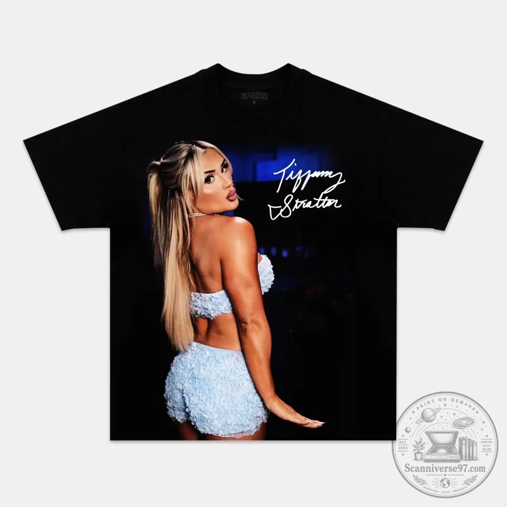Tiffany Stratton Black Graphic Print Short Sleeve T-Shirt