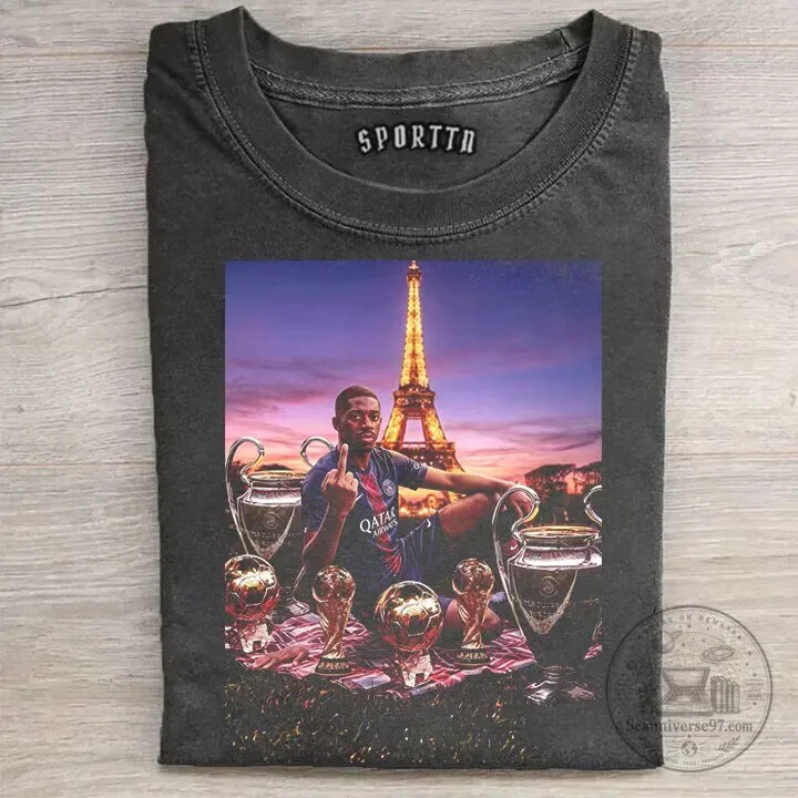 Ousmane Dembele Paris Football Star Graphic T-Shirt