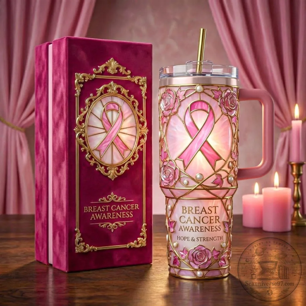 pink-ribbon-tumbler-with-handle-for-breast-cancer-awareness-hope-and-strength-design-featured Pink Ribbon Tumbler with Handle for Breast Cancer Awareness - Hope and Strength Design