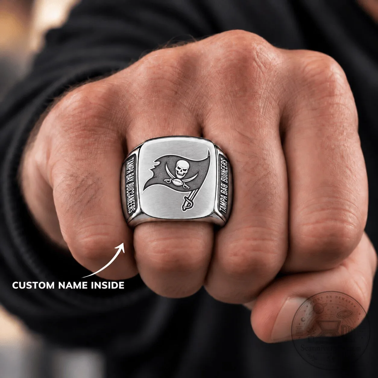 Tampa Bay Buccaneers NFL Football Team Custom Engraved Men's Ring