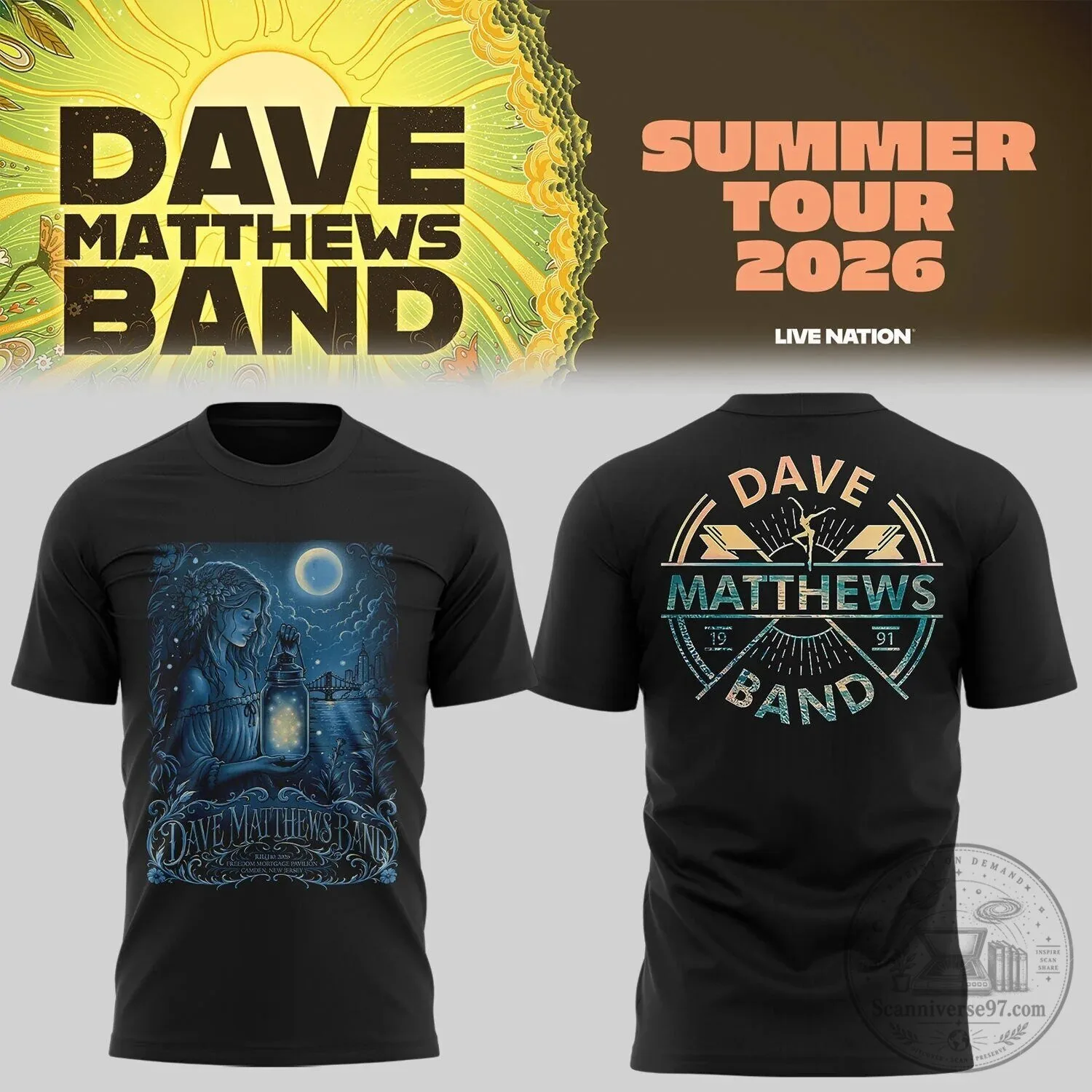 Dave Matthews Band Summer Tour 2026 Concert Music Fan T-Shirt