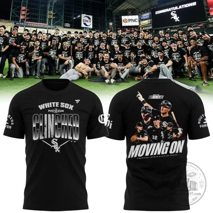 American League Division Series T-Shirt for Chicago White Sox Clinched Postseason Move