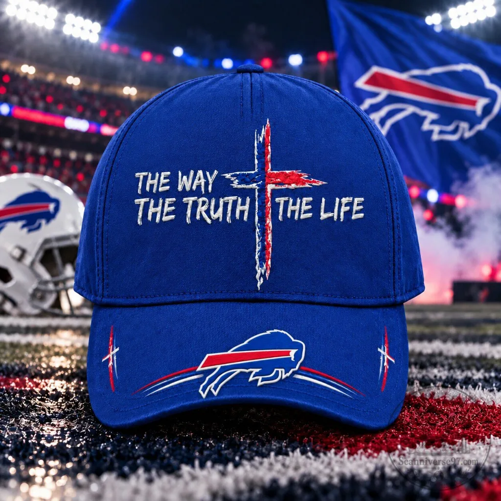 Buffalo Bills The Way The Truth The Life Faith Cross Royal Blue Baseball Cap Hat Buffalo Bills The Way The Truth The Life Faith Cross Royal Blue Baseball Cap Hat