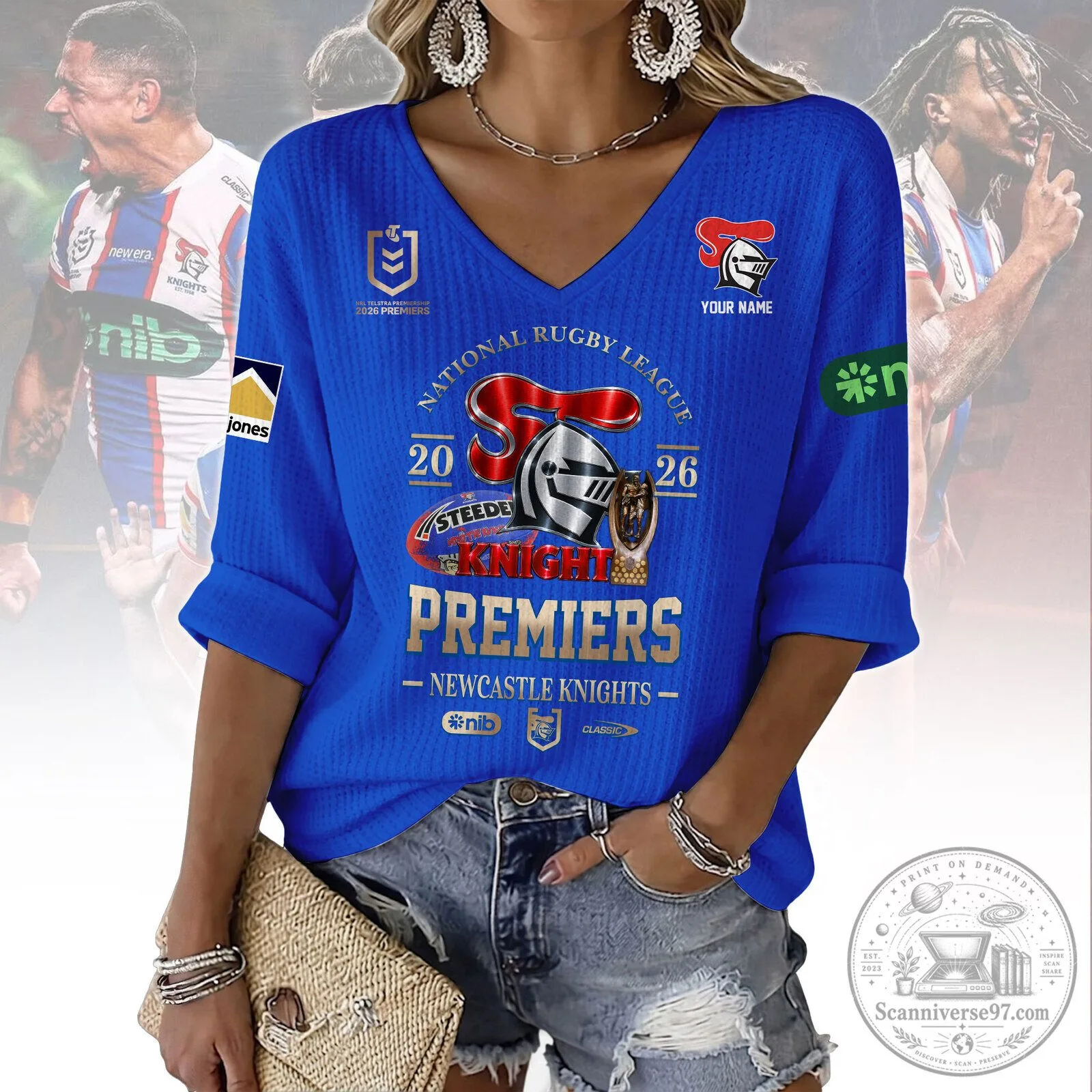 Newcastle Knights National Rugby League 2026 Premiers Blue Sweatshirt