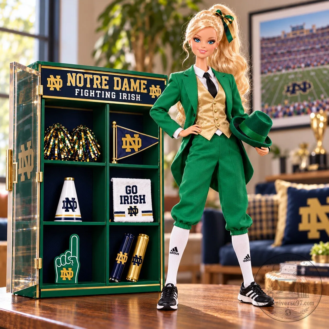 Notre Dame Fighting Irish Barbie Doll Figure