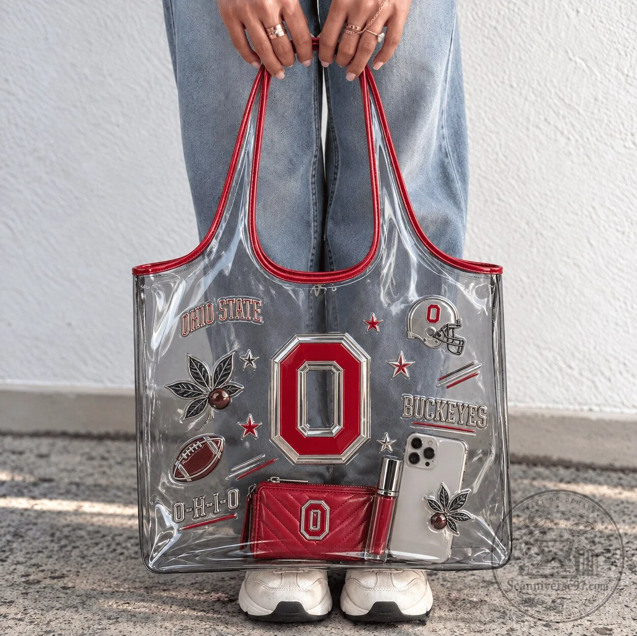 Ohio State Buckeyes Transparent Stadium Tote Bag