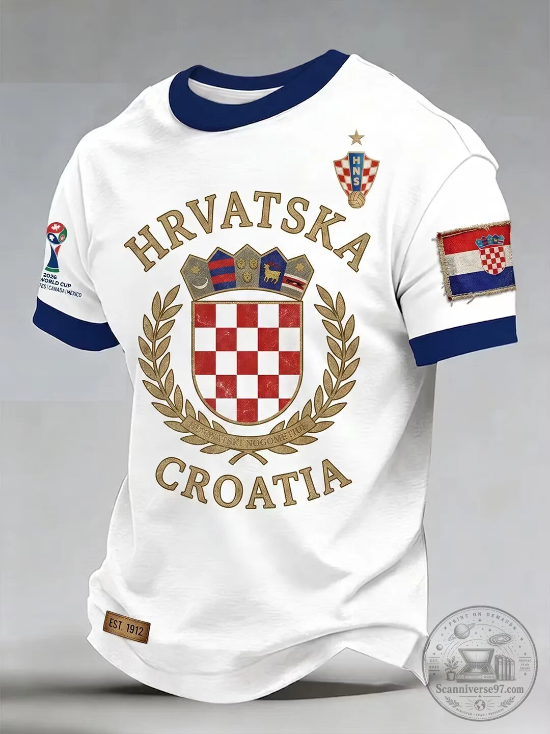 Croatia National Football Team White Fan Jersey