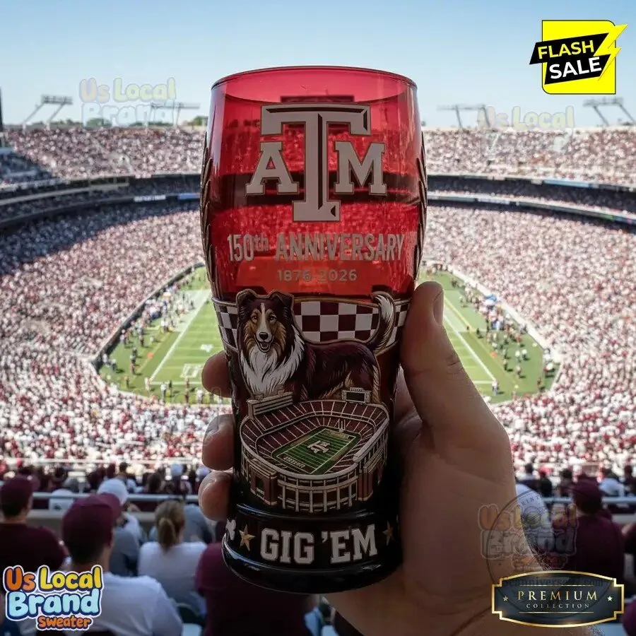 Texas A&M Aggies 150th Anniversary 1876-2026 Commemorative Drinking Glass