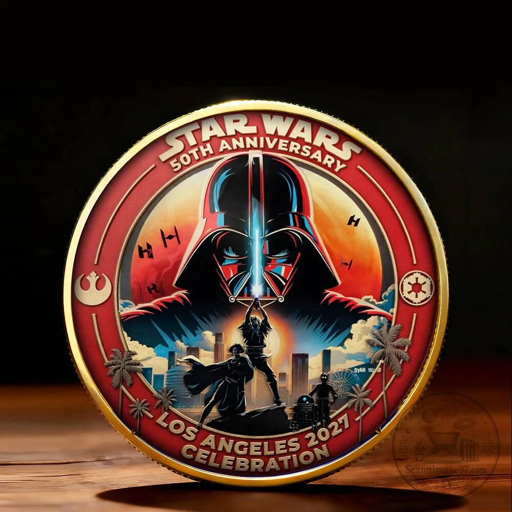 Star Wars 50th Anniversary Los Angeles 2027 Celebration Commemorative Coin