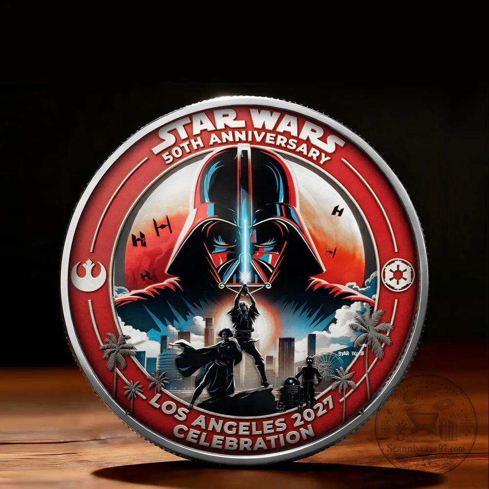 Star Wars 50th Anniversary Los Angeles 2027 Celebration Commemorative Coin 4 Star Wars 50th Anniversary Los Angeles 2027 Celebration Commemorative Coin