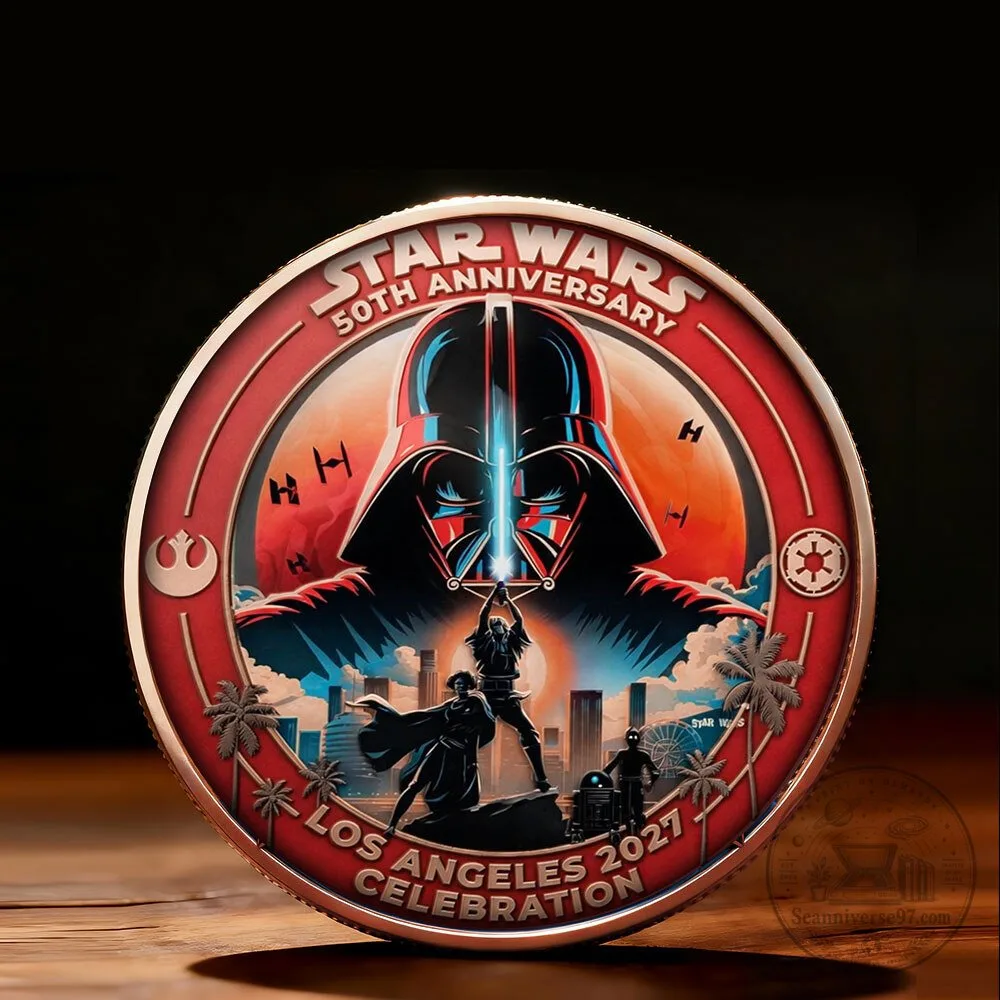Star Wars 50th Anniversary Los Angeles 2027 Celebration Commemorative Coin 5 Star Wars 50th Anniversary Los Angeles 2027 Celebration Commemorative Coin