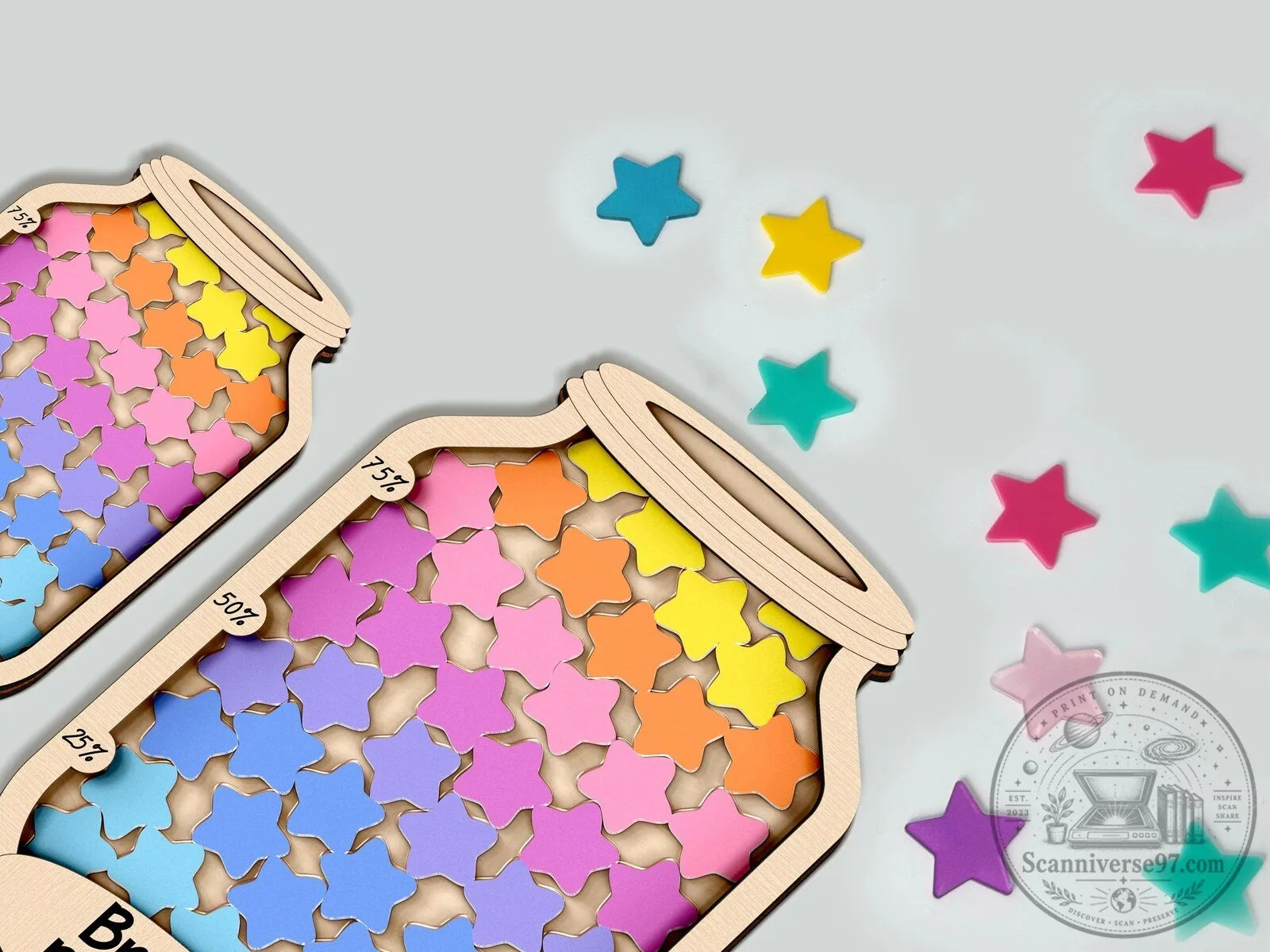 Personalized Kids Reward Jar with Star Tokens, Classroom Behavior Management System 11 Personalized Kids Reward Jar with Star Tokens, Classroom Behavior Management System