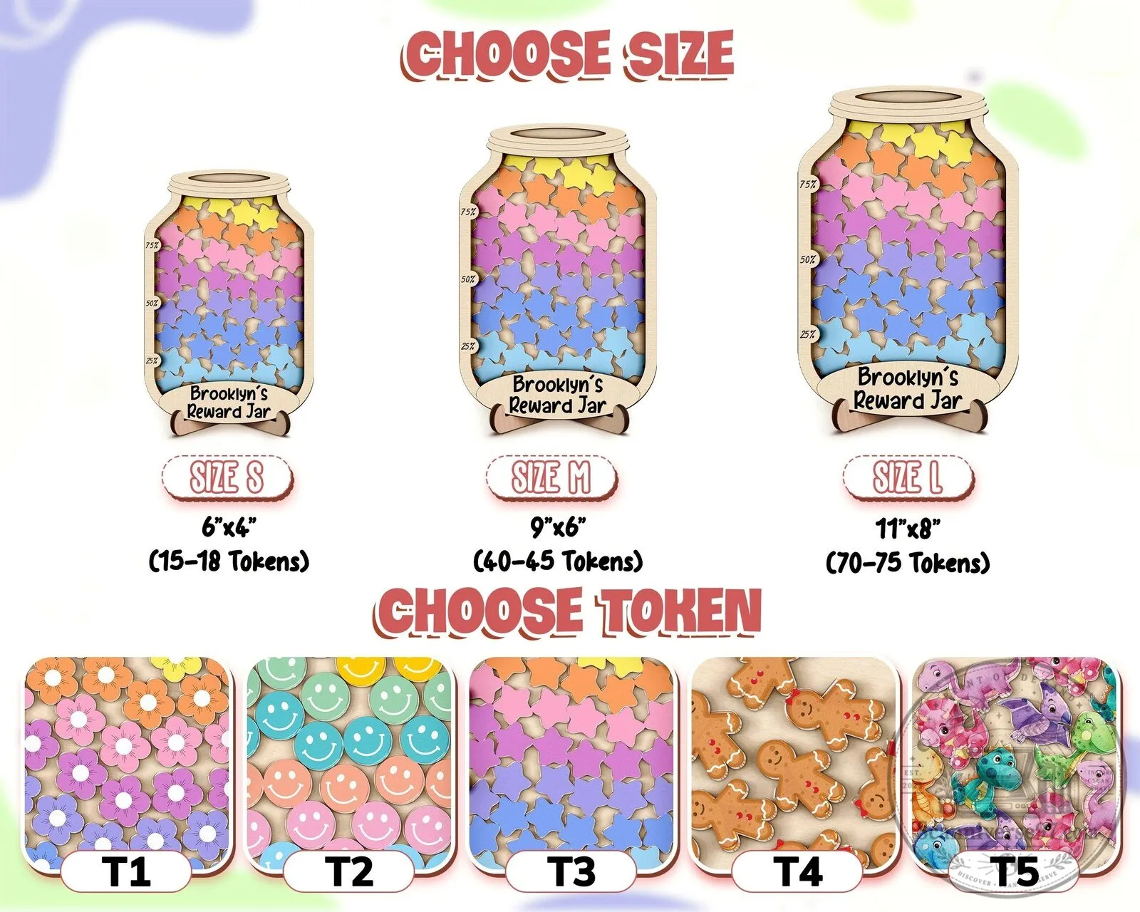 Personalized Kids Reward Jar with Star Tokens, Classroom Behavior Management System 13 Personalized Kids Reward Jar with Star Tokens, Classroom Behavior Management System