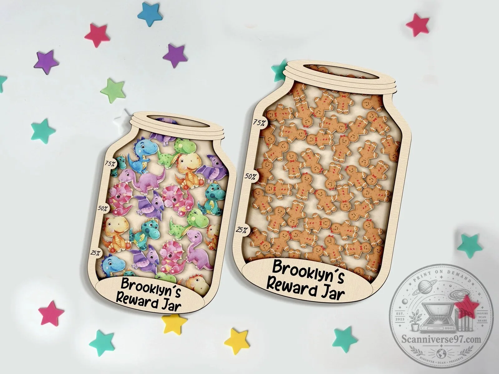 Personalized Kids Reward Jar with Star Tokens, Classroom Behavior Management System 17 Personalized Kids Reward Jar with Star Tokens, Classroom Behavior Management System