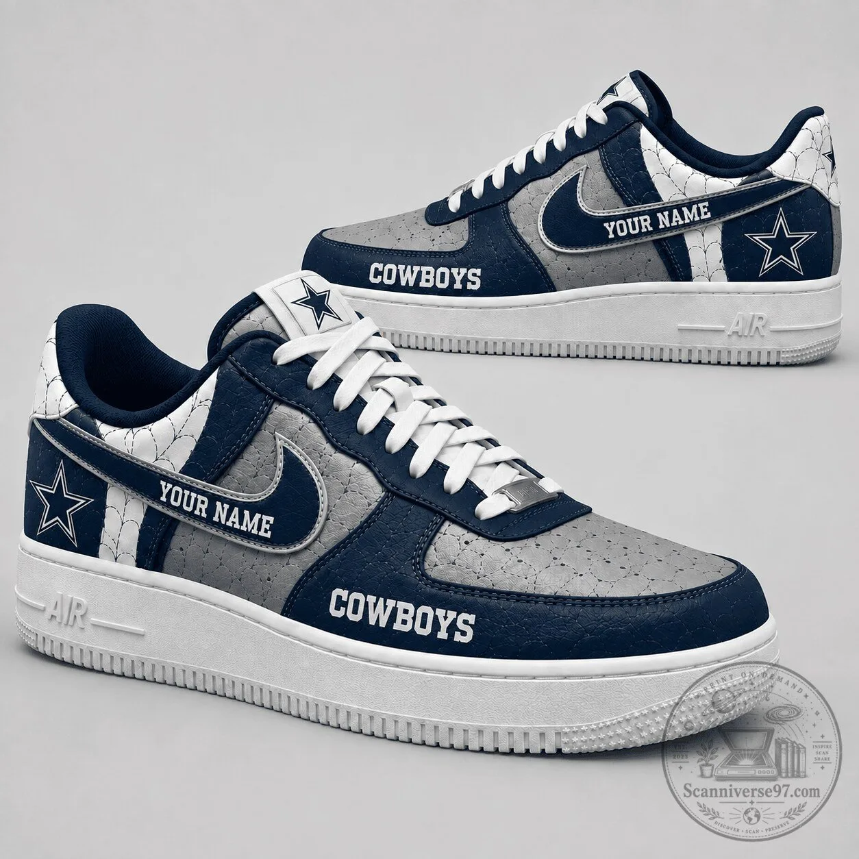 Dallas Cowboys Personalized Low Top Air Force One Sneakers