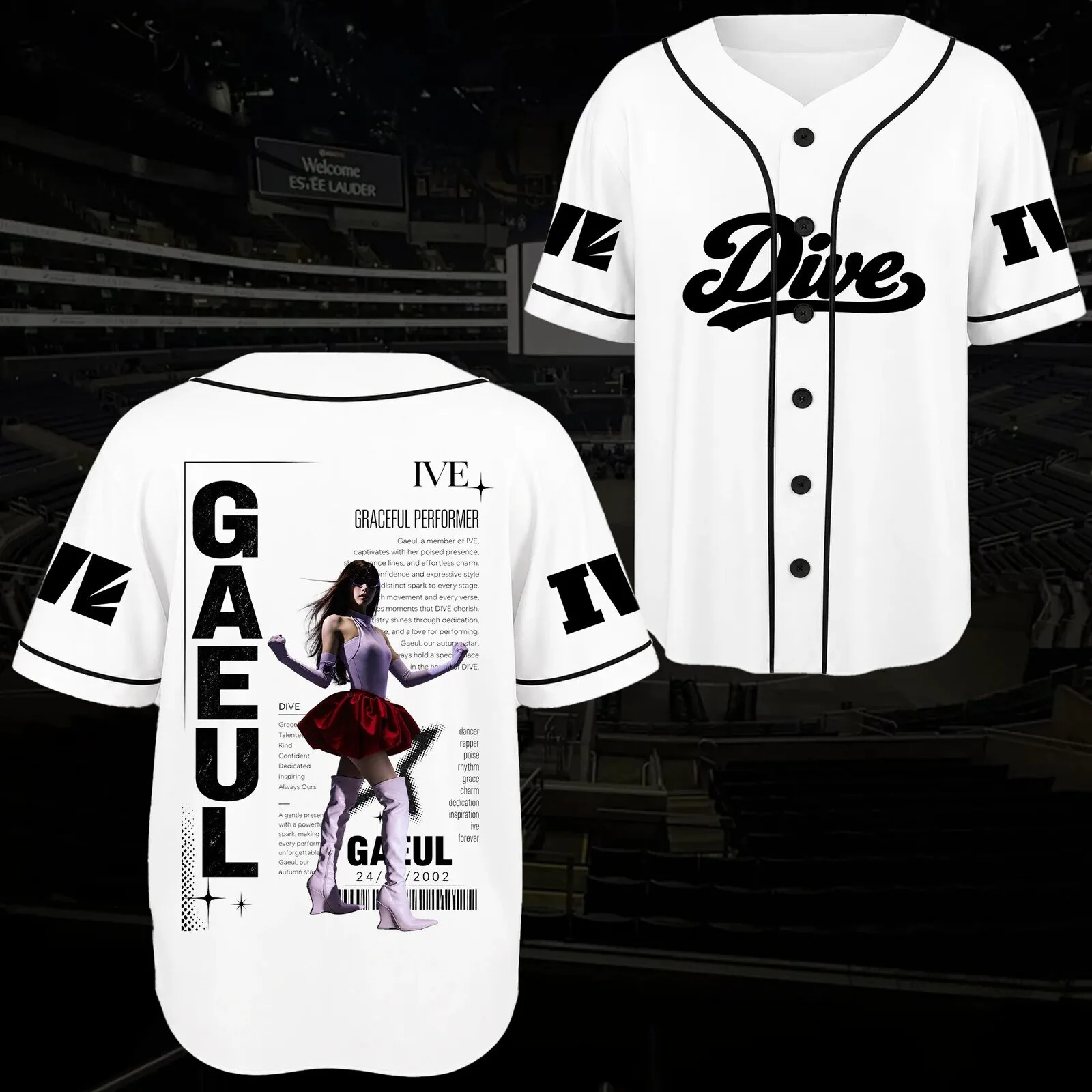 IVE Gaeul Graceful Performer K-Pop Baseball Jersey for Fans