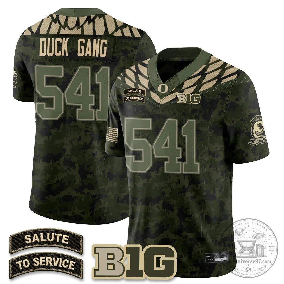 Black Football Jersey for Oregon Ducks Salute to Service 63 Black Football Jersey for Oregon Ducks Salute to Service