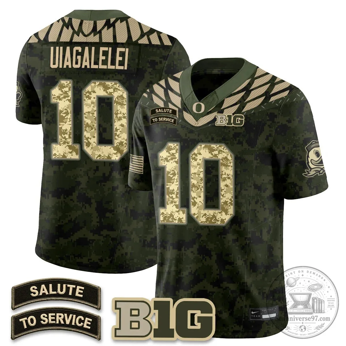 Black Football Jersey for Oregon Ducks Salute to Service 70 Black Football Jersey for Oregon Ducks Salute to Service