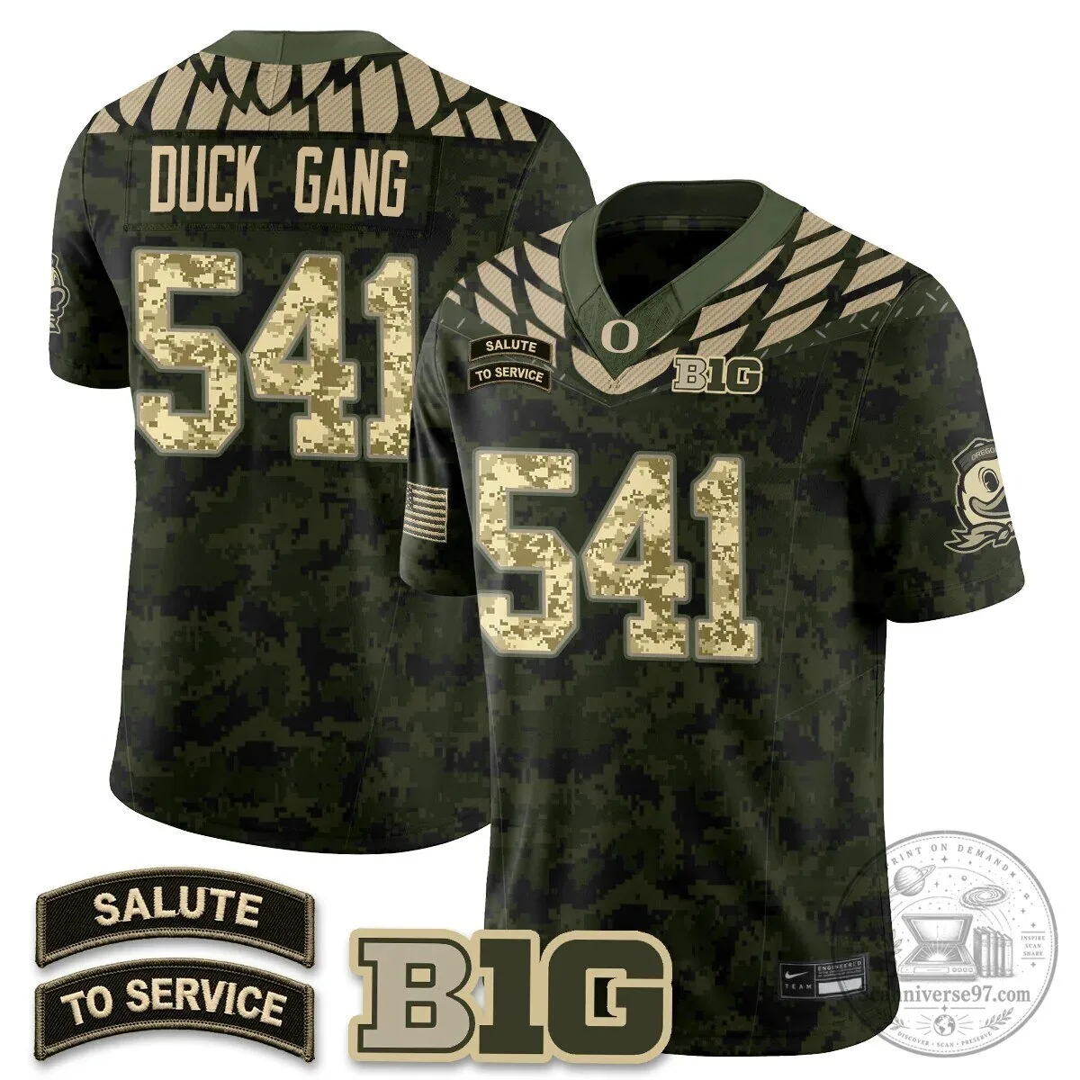 Black Football Jersey for Oregon Ducks Salute to Service 74 Black Football Jersey for Oregon Ducks Salute to Service