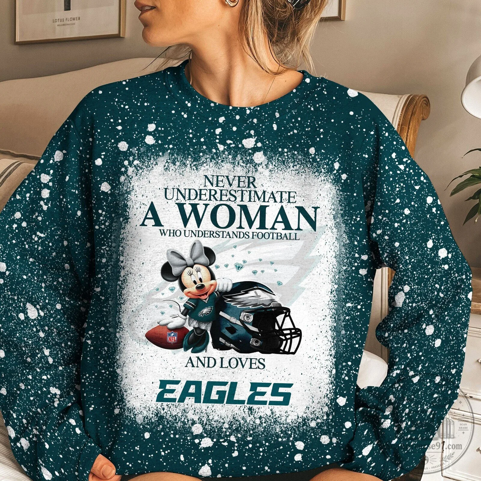 Philadelphia Eagles Football Woman Fan T-Shirt 10 Philadelphia Eagles Football Woman Fan T-Shirt