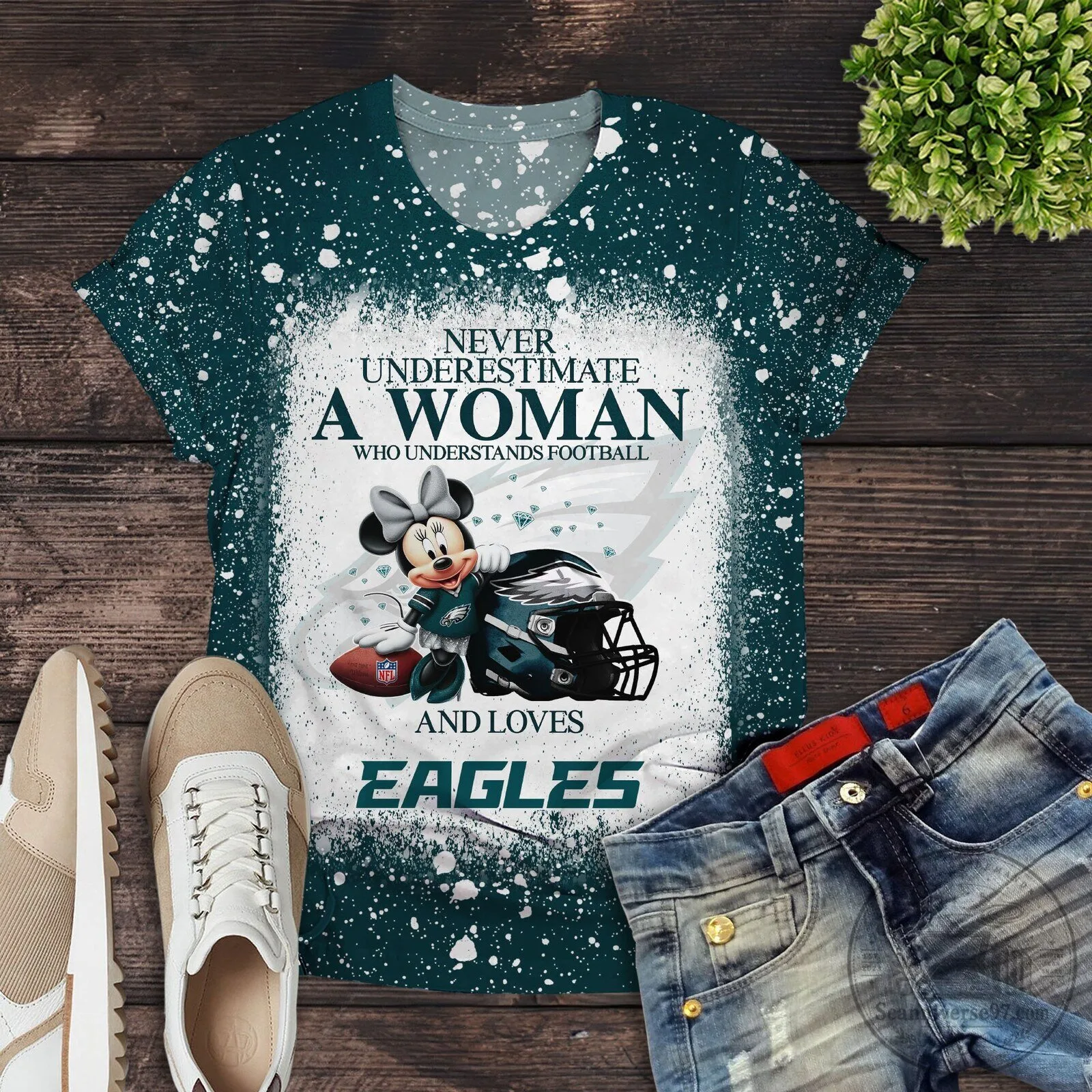 Philadelphia Eagles Football Woman Fan T-Shirt 14 Philadelphia Eagles Football Woman Fan T-Shirt