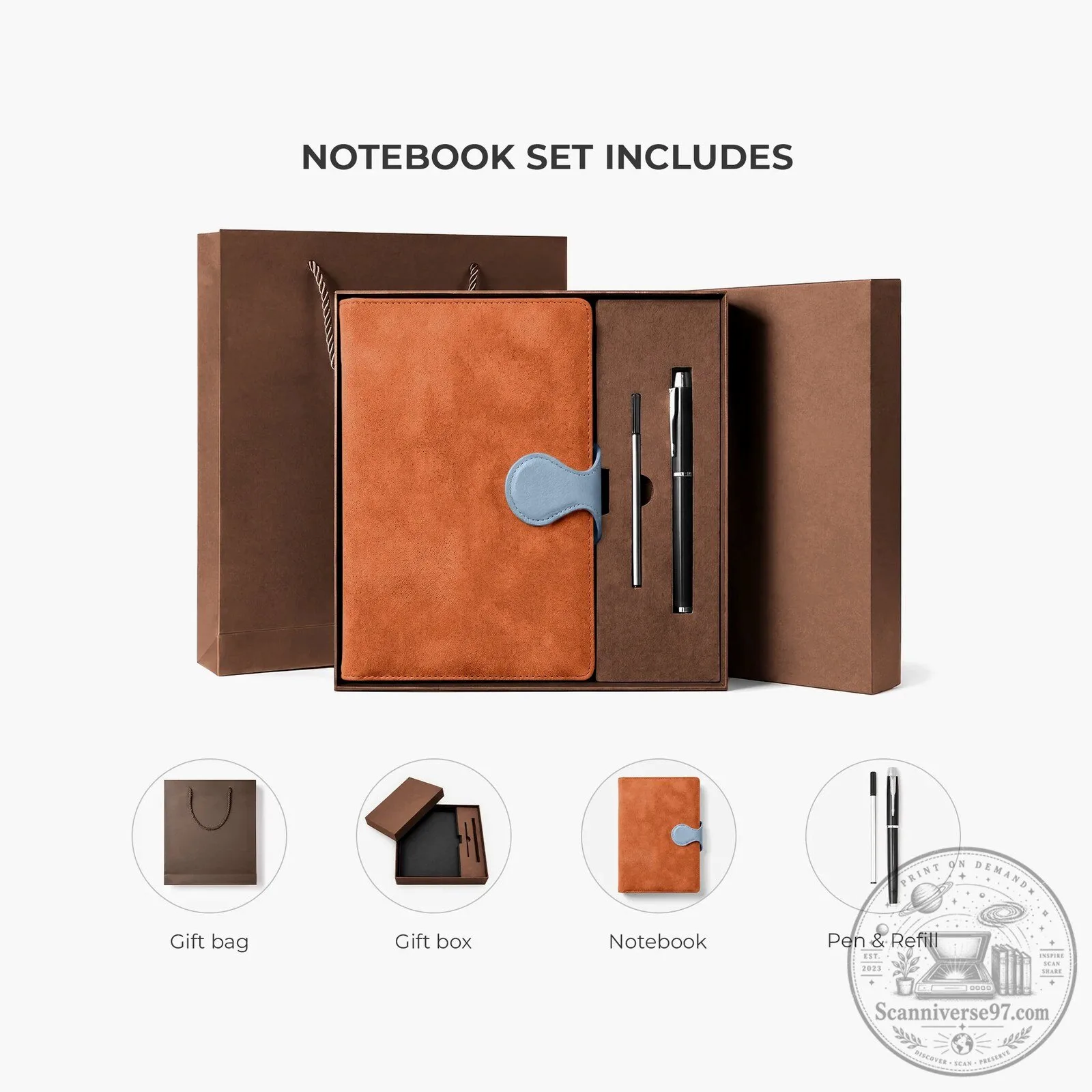 Personalized A New Chapter Begins Magnetic Buckle Leather Notebook with Pen 10 Personalized A New Chapter Begins Magnetic Buckle Leather Notebook with Pen