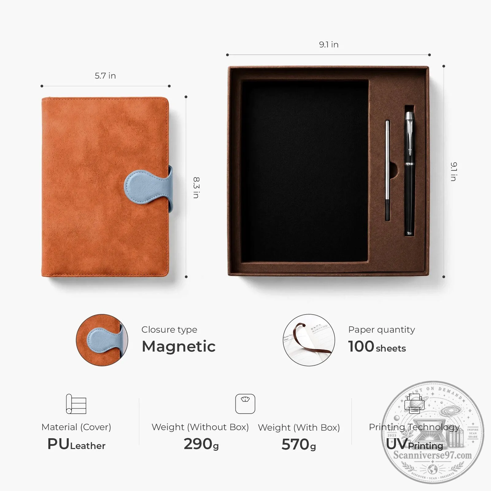 Personalized A New Chapter Begins Magnetic Buckle Leather Notebook with Pen 12 Personalized A New Chapter Begins Magnetic Buckle Leather Notebook with Pen