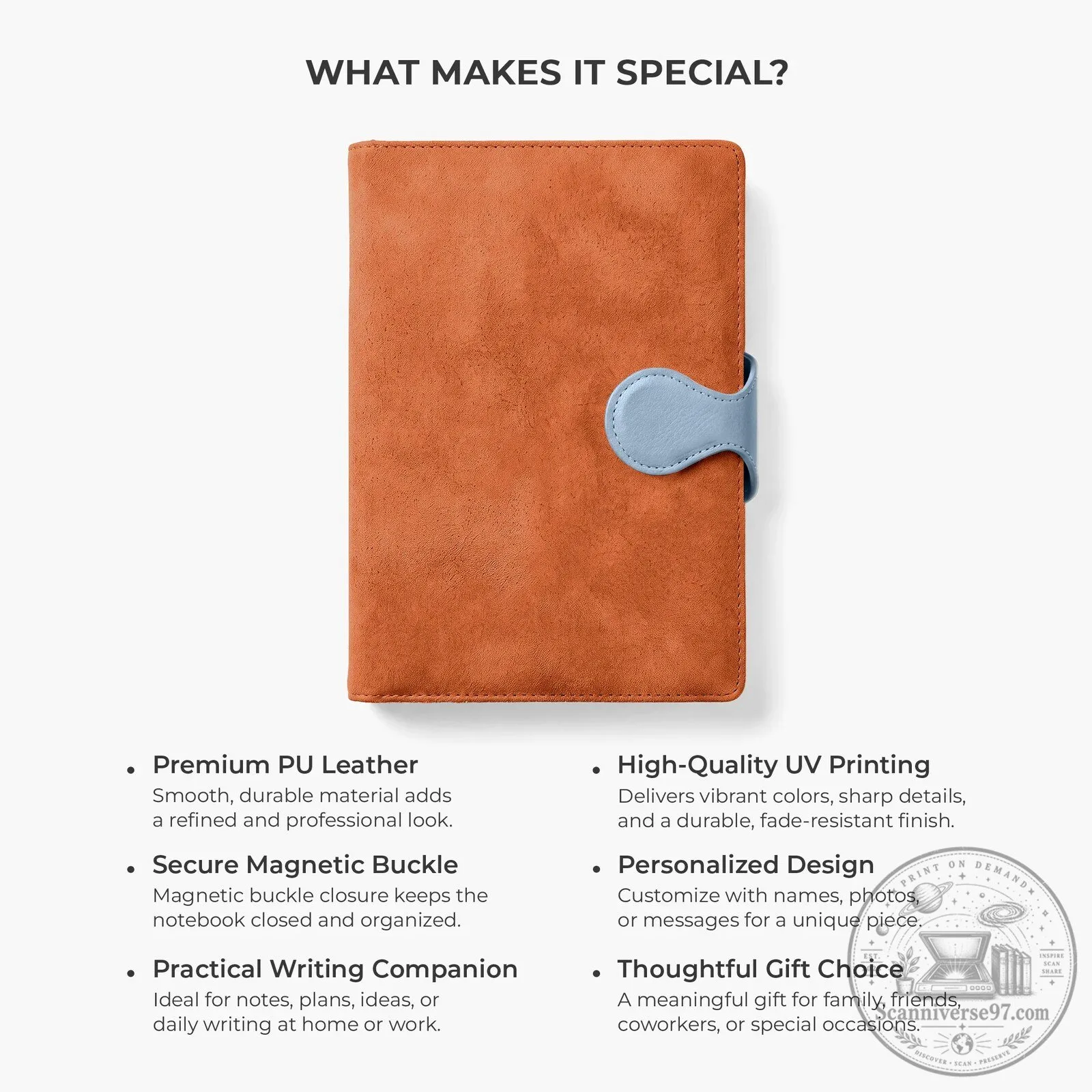 Personalized A New Chapter Begins Magnetic Buckle Leather Notebook with Pen 15 Personalized A New Chapter Begins Magnetic Buckle Leather Notebook with Pen