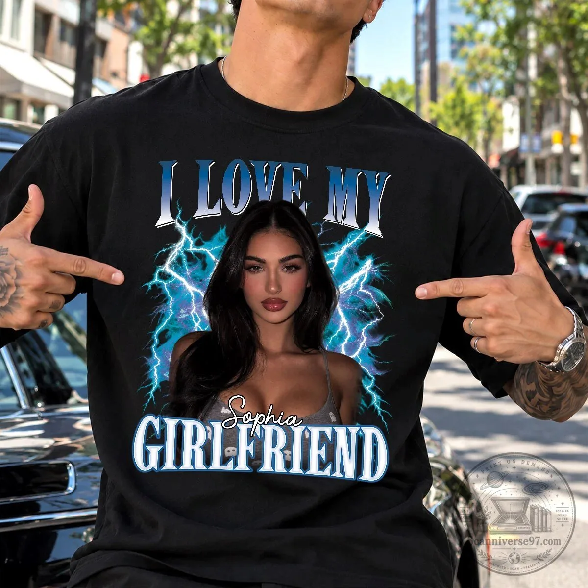 I Love My Girlfriend Custom Photo Graphic T-Shirt for Couples 3 I Love My Girlfriend Custom Photo Graphic T-Shirt for Couples