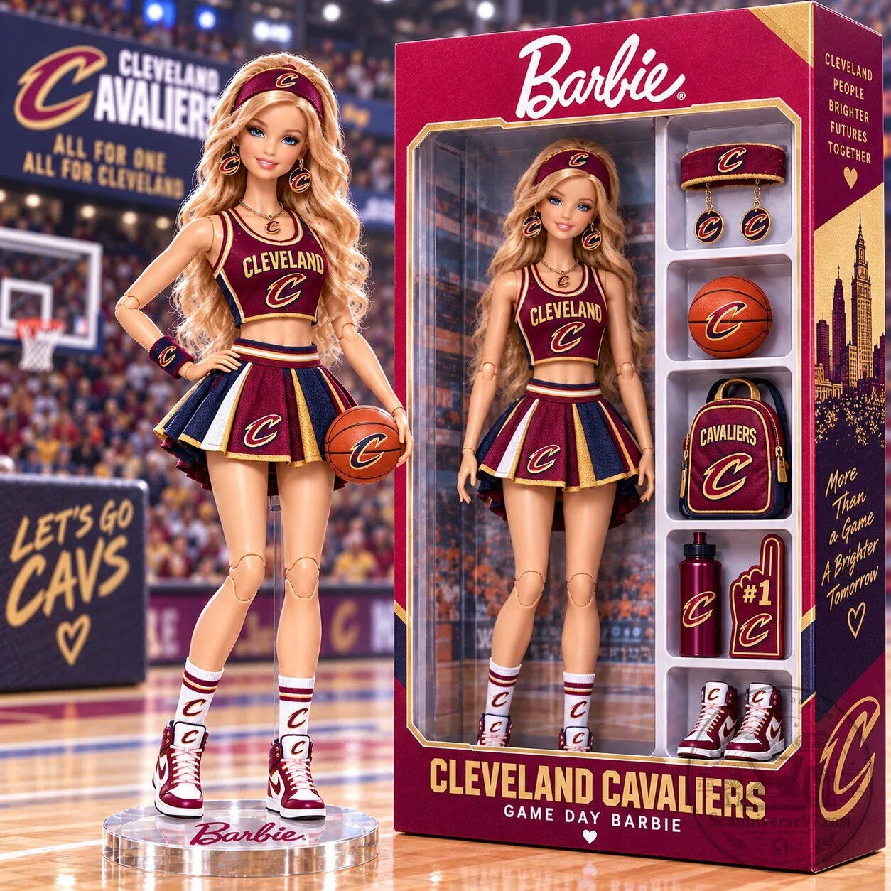Cleveland Cavaliers Barbie Doll NBA Basketball Collectible Figure