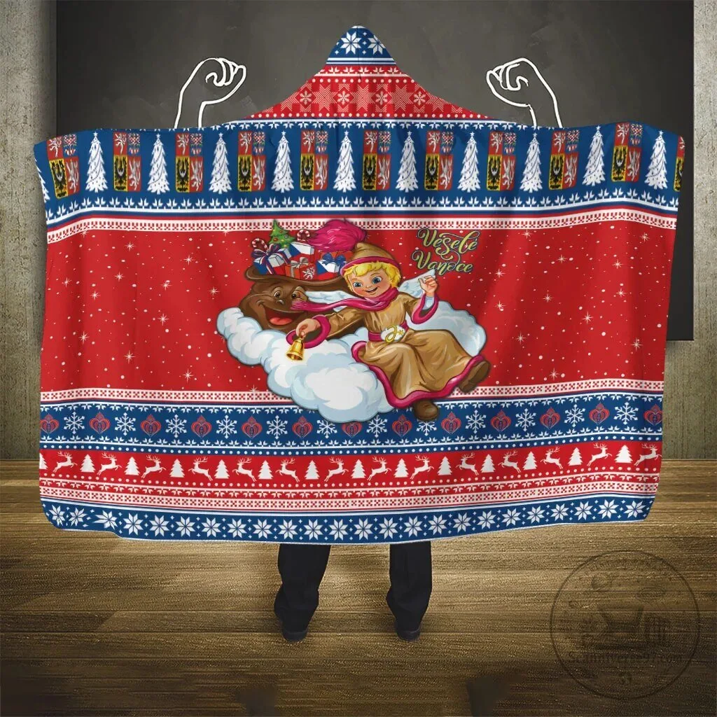 Czech Republic Christmas Jezisek Vesele Vanoce Hooded Blanket 6 Czech Republic Christmas Jezisek Vesele Vanoce Hooded Blanket