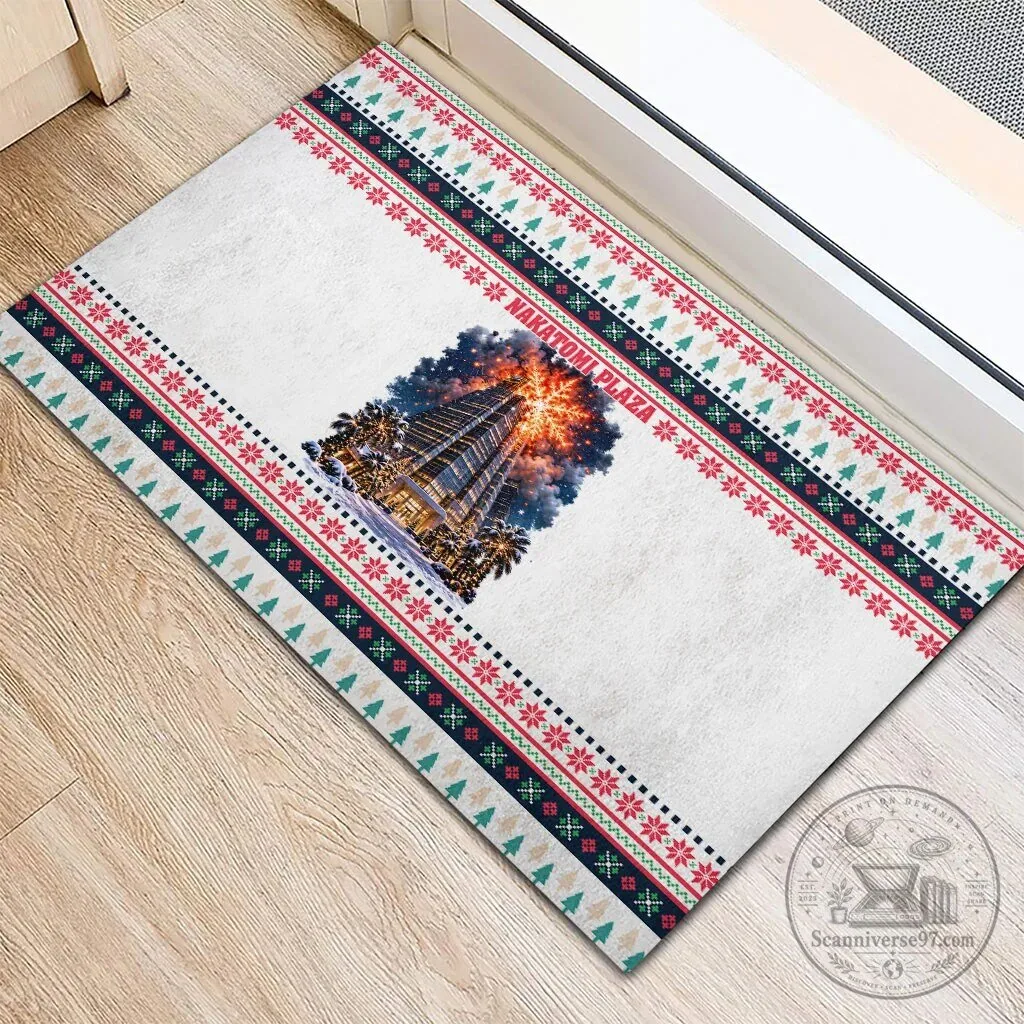 Christmas Nakatomi Plaza Explosion Holiday Doormat 7 Christmas Nakatomi Plaza Explosion Holiday Doormat
