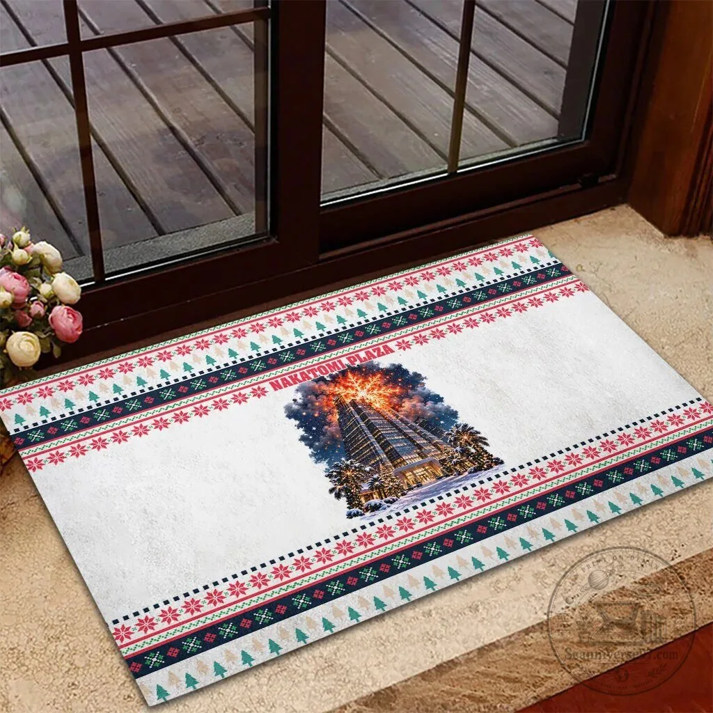 Christmas Nakatomi Plaza Explosion Holiday Doormat 8 Christmas Nakatomi Plaza Explosion Holiday Doormat