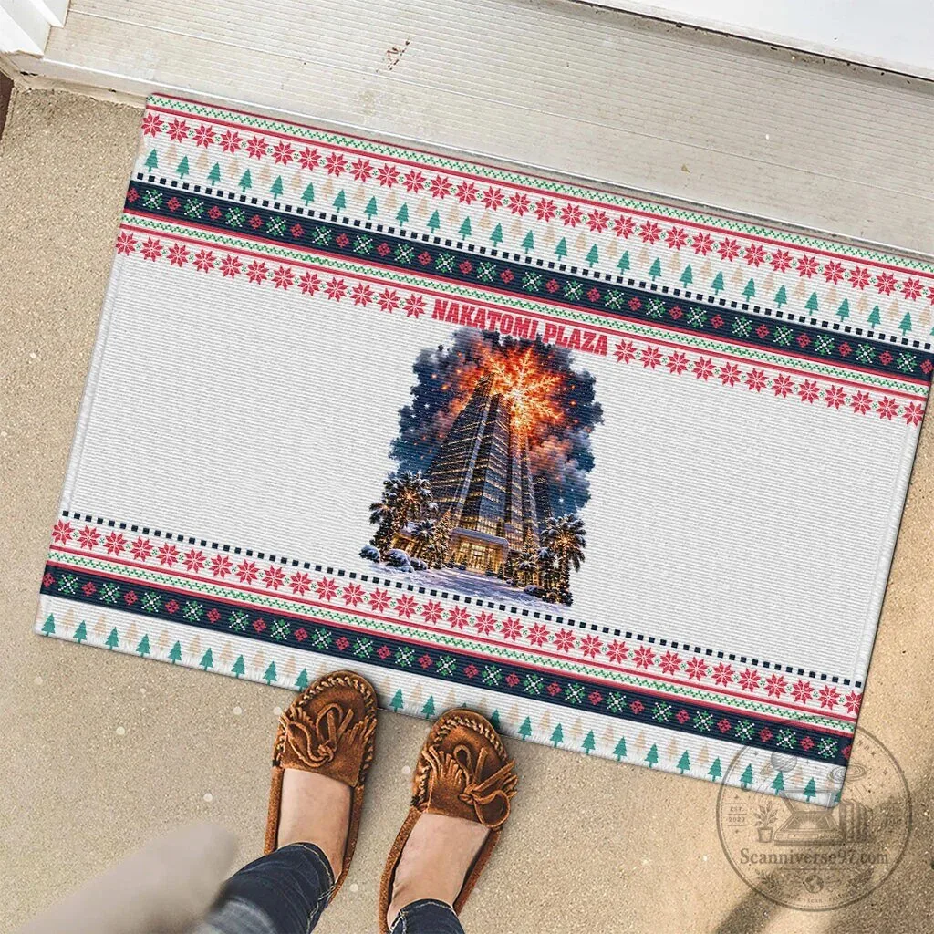 Christmas Nakatomi Plaza Explosion Holiday Doormat 9 Christmas Nakatomi Plaza Explosion Holiday Doormat