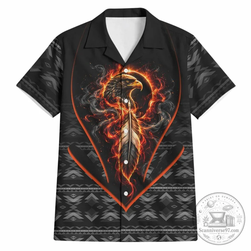 Fiery Phoenix Spirit Animal Native American Tribal Pattern Hawaiian Shirt 5 Fiery Phoenix Spirit Animal Native American Tribal Pattern Hawaiian Shirt