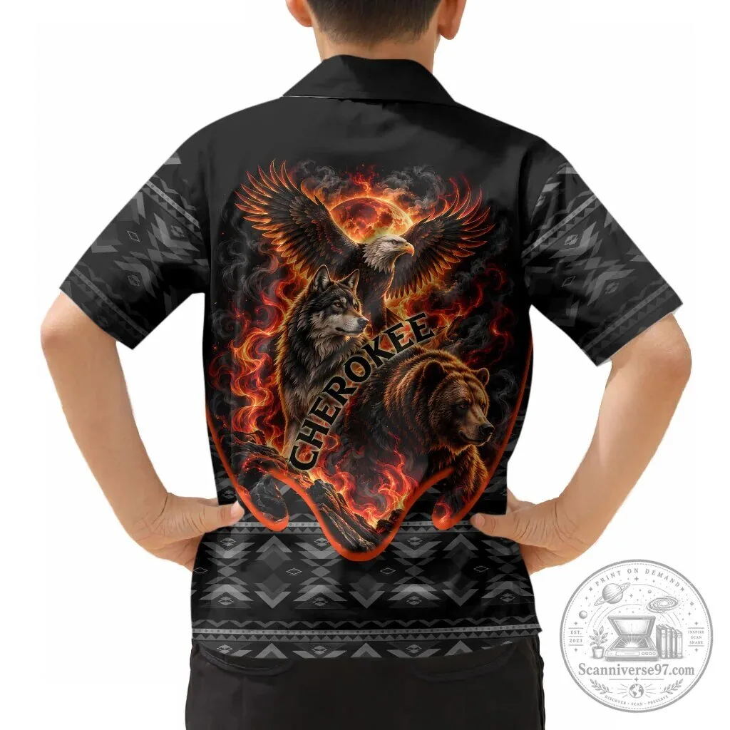 Fiery Phoenix Spirit Animal Native American Tribal Pattern Hawaiian Shirt 9 Fiery Phoenix Spirit Animal Native American Tribal Pattern Hawaiian Shirt