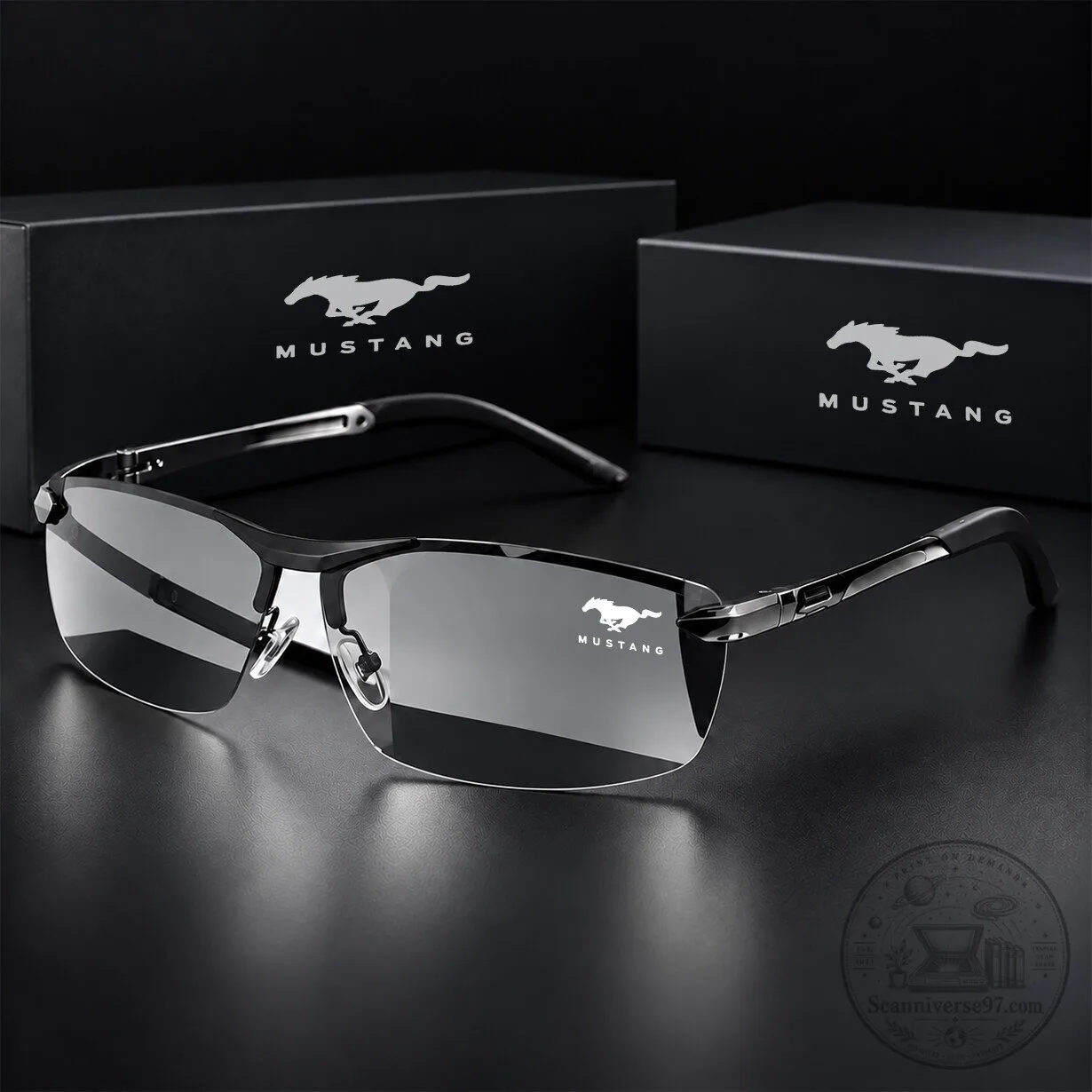 Men's Polarized Sunglasses with Mustang Sport Design 8 Men